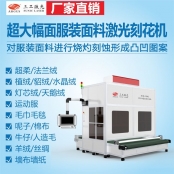短毛絨面料激光燒花機(jī) 激光加工凹凸立體花型圖案